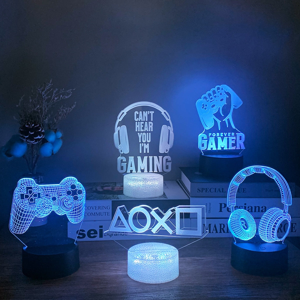 Gaming LED night lamps 3D Decoration USB