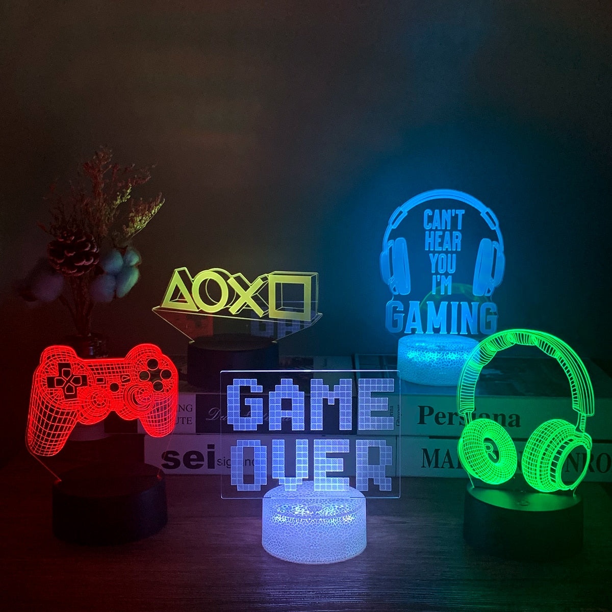 Gaming LED night lamps 3D Decoration USB