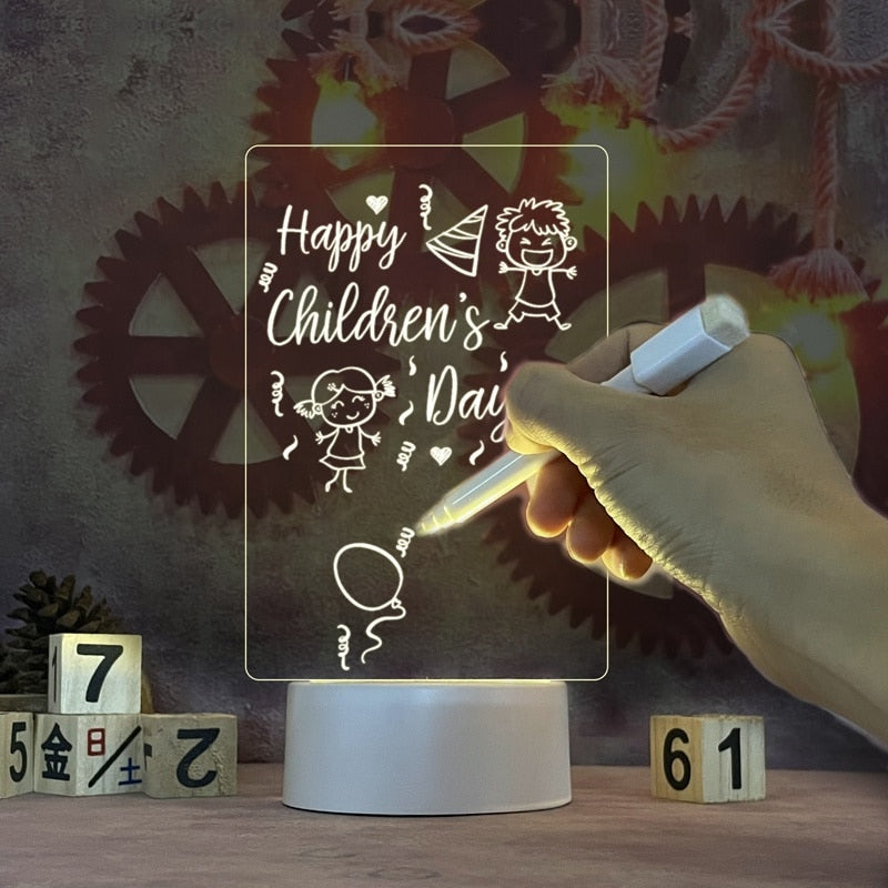 Customizable Note Message Board Led Night Light USB