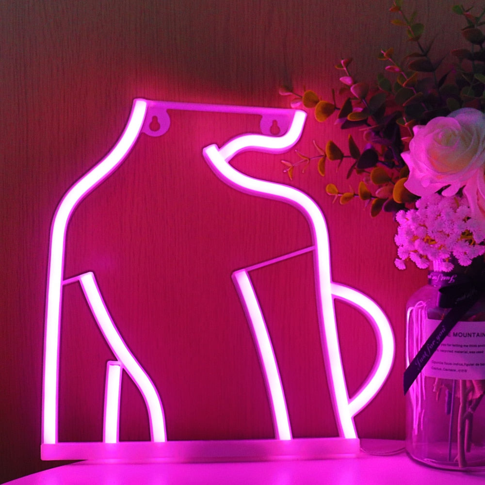 Sensual LED Decoration - Nude Girls/XOXO/Various LED Wall