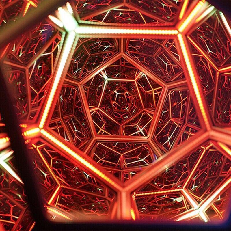 Infinity Dodecahedron LED Night Lamp USB