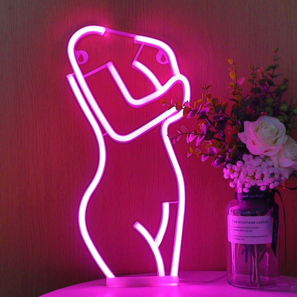 Sensual LED Decoration - Nude Girls/XOXO/Various LED Wall