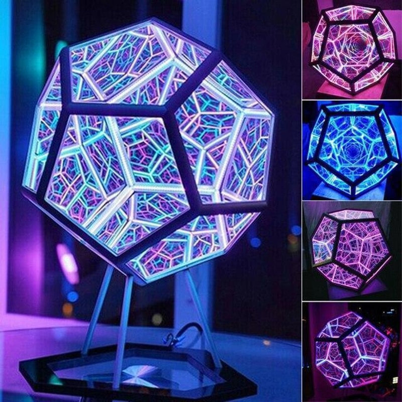 Infinity Dodecahedron LED Night Lamp USB