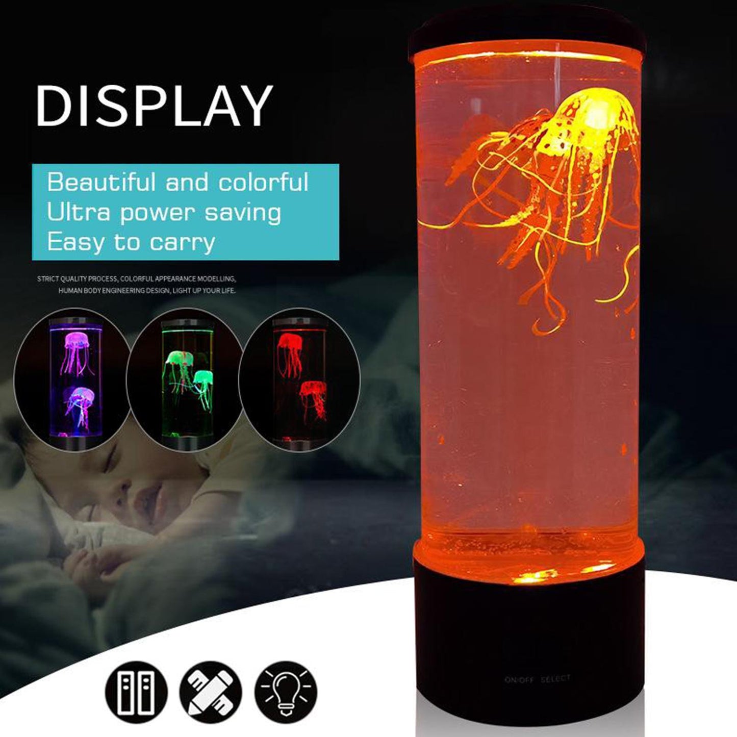 Floating LED Jellyfish Night Lamp